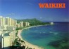 Postcard of Hawaii's Waikiki beach from 1987