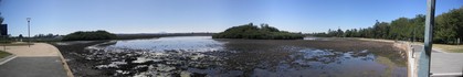 20070109 - Lake Wendouree empty puddle Autostitch panoramic