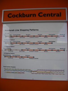 Cockburn Central train station sign, Perth May 2008