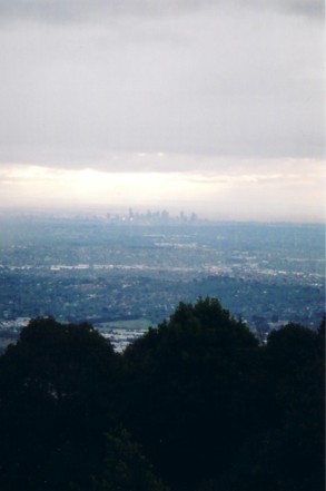 Melbourne from SkyHigh - June 2002: The view from Dandenongs, Sky High, June 2002.